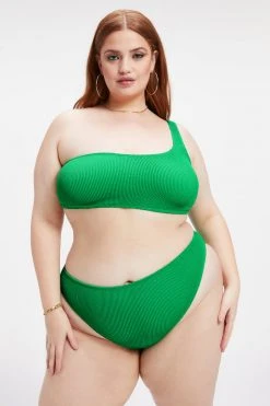 GOOD AMERICAN ALWAYS FITS ONE SHOULDER TOP | SUMMER GREEN002