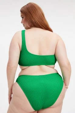 GOOD AMERICAN ALWAYS FITS ONE SHOULDER TOP | SUMMER GREEN002