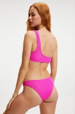 GOOD AMERICAN ALWAYS FITS ONE SHOULDER TOP | HAWIIAN PINK 001