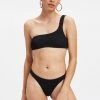 GOOD AMERICAN ALWAYS FITS ONE SHOULDER TOP | BLACK001 Bikini Tops