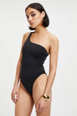 GOOD AMERICAN One-Pieces GOOD COMPRESSION HOT SHOULDER ONE-PIECE | BLACK001