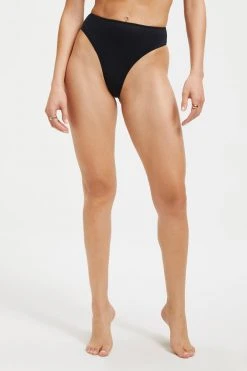 GOOD AMERICAN GOOD WAIST COMPRESSION BOTTOM | BLACK001