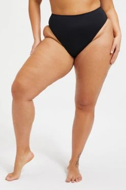 GOOD AMERICAN GOOD WAIST COMPRESSION BOTTOM | BLACK001