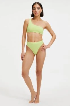GOOD AMERICAN GOOD WAIST COMPRESSION BOTTOM | KEY LIME001 Bikini Bottoms
