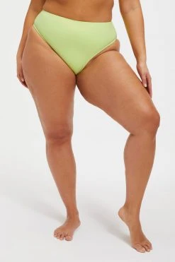 GOOD AMERICAN GOOD WAIST COMPRESSION BOTTOM | KEY LIME001 Bikini Bottoms