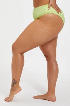 GOOD AMERICAN GOOD WAIST COMPRESSION BOTTOM | KEY LIME001 Bikini Bottoms