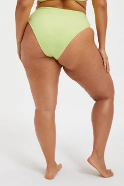 GOOD AMERICAN GOOD WAIST COMPRESSION BOTTOM | KEY LIME001 Bikini Bottoms