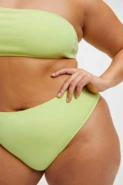 GOOD AMERICAN GOOD WAIST COMPRESSION BOTTOM | KEY LIME001 Bikini Bottoms