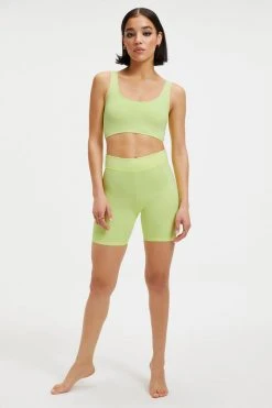 GOOD AMERICAN GOOD COMPRESSION SWIM TANK | KEY LIME001