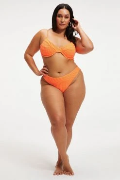 Coupon 🌟 GOOD AMERICAN JACQUARD DEMI TOP | ORANGE CREAM001 🔥 18 GOOD AMERICAN JACQUARD DEMI TOP | ORANGE CREAM001