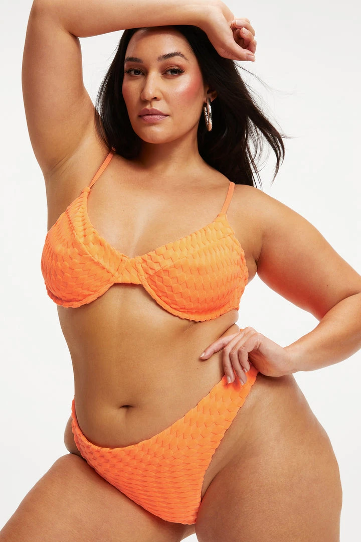 Coupon 🌟 GOOD AMERICAN JACQUARD DEMI TOP | ORANGE CREAM001 🔥 6 GOOD AMERICAN JACQUARD DEMI TOP | ORANGE CREAM001