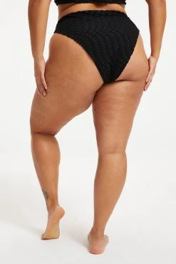 GOOD AMERICAN JACQUARD BETTER BIKINI BOTTOM | BLACK001 Bikini Bottoms