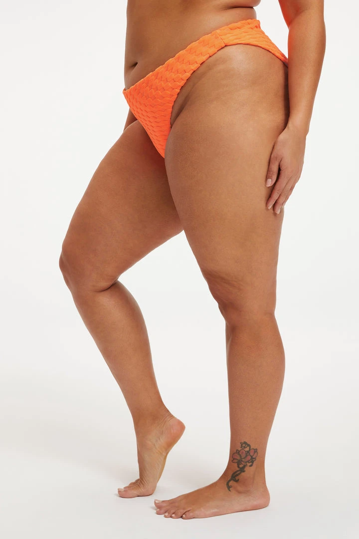 Best Sale 👏 GOOD AMERICAN JACQUARD BETTER 🎉 BIKINI BOTTOM | ORANGE CREAM001 ⌛ 4 GOOD AMERICAN JACQUARD BETTER BIKINI BOTTOM | ORANGE CREAM001