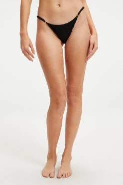 GOOD AMERICAN Bikini Bottoms JACQUARD PERFECT FIT BOTTOM | BLACK001