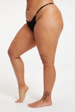 GOOD AMERICAN Bikini Bottoms JACQUARD PERFECT FIT BOTTOM | BLACK001