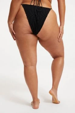 GOOD AMERICAN Bikini Bottoms JACQUARD PERFECT FIT BOTTOM | BLACK001