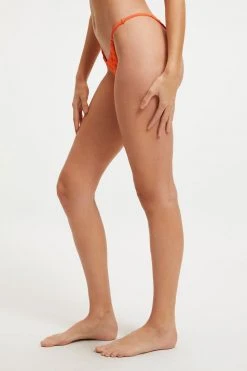 GOOD AMERICAN Bikini Bottoms JACQUARD PERFECT FIT BOTTOM | ORANGE CREAM001