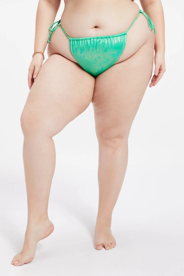 Promo ⭐ GA-SALE SHIMMER TINY TIES BOTTOM | METALLIC GREEN001 ✨ 7 GA-SALE SHIMMER TINY TIES BOTTOM | METALLIC GREEN001