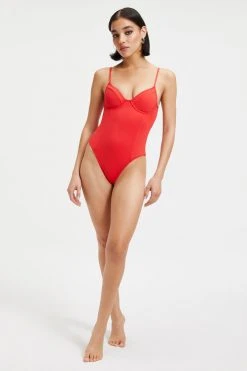 GOOD AMERICAN SHOWOFF ONE-PIECE | BRIGHT POPPY 002
