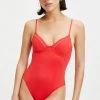 GOOD AMERICAN SHOWOFF ONE-PIECE | BRIGHT POPPY 002