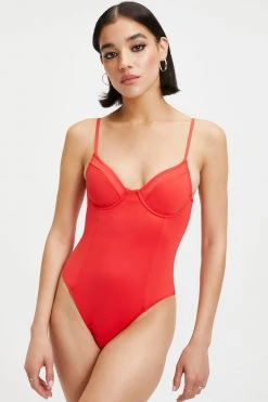 GOOD AMERICAN SHOWOFF ONE-PIECE | BRIGHT POPPY 002