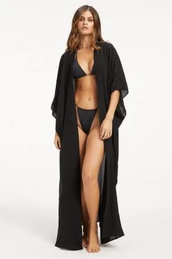 GOOD AMERICAN GODDESS ROBE | BLACK001