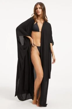 GOOD AMERICAN GODDESS ROBE | BLACK001