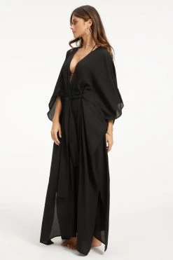 GOOD AMERICAN GODDESS ROBE | BLACK001