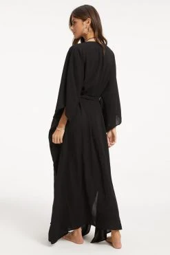 GOOD AMERICAN GODDESS ROBE | BLACK001