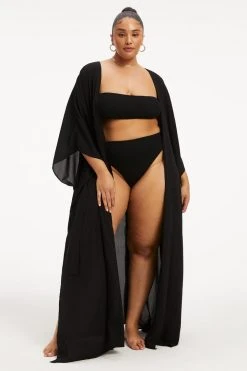 GOOD AMERICAN GODDESS ROBE | BLACK001