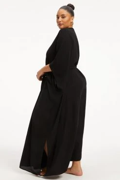 GOOD AMERICAN GODDESS ROBE | BLACK001