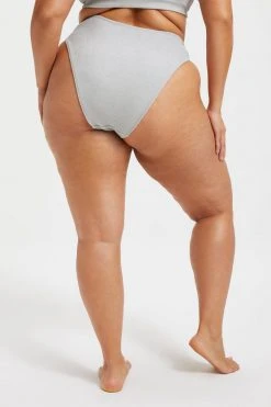 GOOD AMERICAN SPARKLE GOOD WAIST CHEEKY | SILVER001