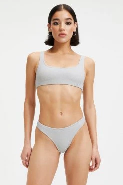 Best Sale ⌛ GOOD AMERICAN SPARKLE SCOOP TOP | SILVER001 🛒 17 GOOD AMERICAN SPARKLE SCOOP TOP | SILVER001