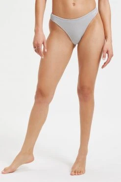 GOOD AMERICAN SPARKLE BETTER BIKINI BOTTOM | SILVER001 Bikini Bottoms