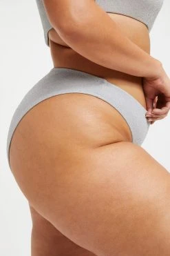GOOD AMERICAN SPARKLE BETTER BIKINI BOTTOM | SILVER001 Bikini Bottoms