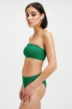 Wholesale 🔔 GOOD AMERICAN SPARKLE BETTER BAND TOP | SUMMER GREEN002 Bikini Tops 🎁 19 GOOD AMERICAN SPARKLE BETTER BAND TOP | SUMMER GREEN002 Bikini Tops