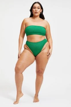 Wholesale 🔔 GOOD AMERICAN SPARKLE BETTER BAND TOP | SUMMER GREEN002 Bikini Tops 🎁 15 GOOD AMERICAN SPARKLE BETTER BAND TOP | SUMMER GREEN002 Bikini Tops