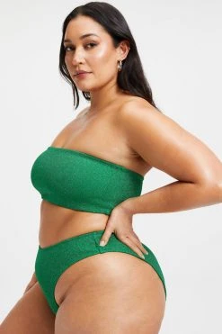 Wholesale 🔔 GOOD AMERICAN SPARKLE BETTER BAND TOP | SUMMER GREEN002 Bikini Tops 🎁 13 GOOD AMERICAN SPARKLE BETTER BAND TOP | SUMMER GREEN002 Bikini Tops