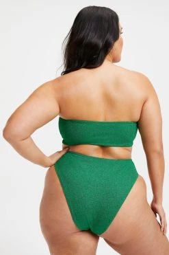 Wholesale 🔔 GOOD AMERICAN SPARKLE BETTER BAND TOP | SUMMER GREEN002 Bikini Tops 🎁 14 GOOD AMERICAN SPARKLE BETTER BAND TOP | SUMMER GREEN002 Bikini Tops