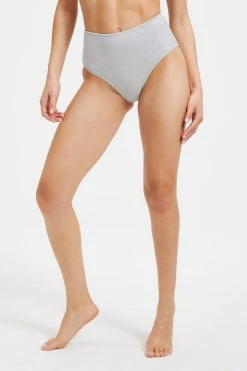 Flash Sale 😍 GOOD AMERICAN SPARKLE SWIM BRIEF | SILVER001 👍 Bikini Bottoms ⭐ 13 GOOD AMERICAN SPARKLE SWIM BRIEF | SILVER001 Bikini Bottoms