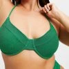 GOOD AMERICAN SPARKLE DEMI TOP | SUMMER GREEN002 Bikini Tops