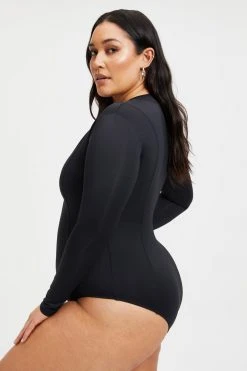 GOOD AMERICAN GOOD COMPRESSION SUIT | BLACK001