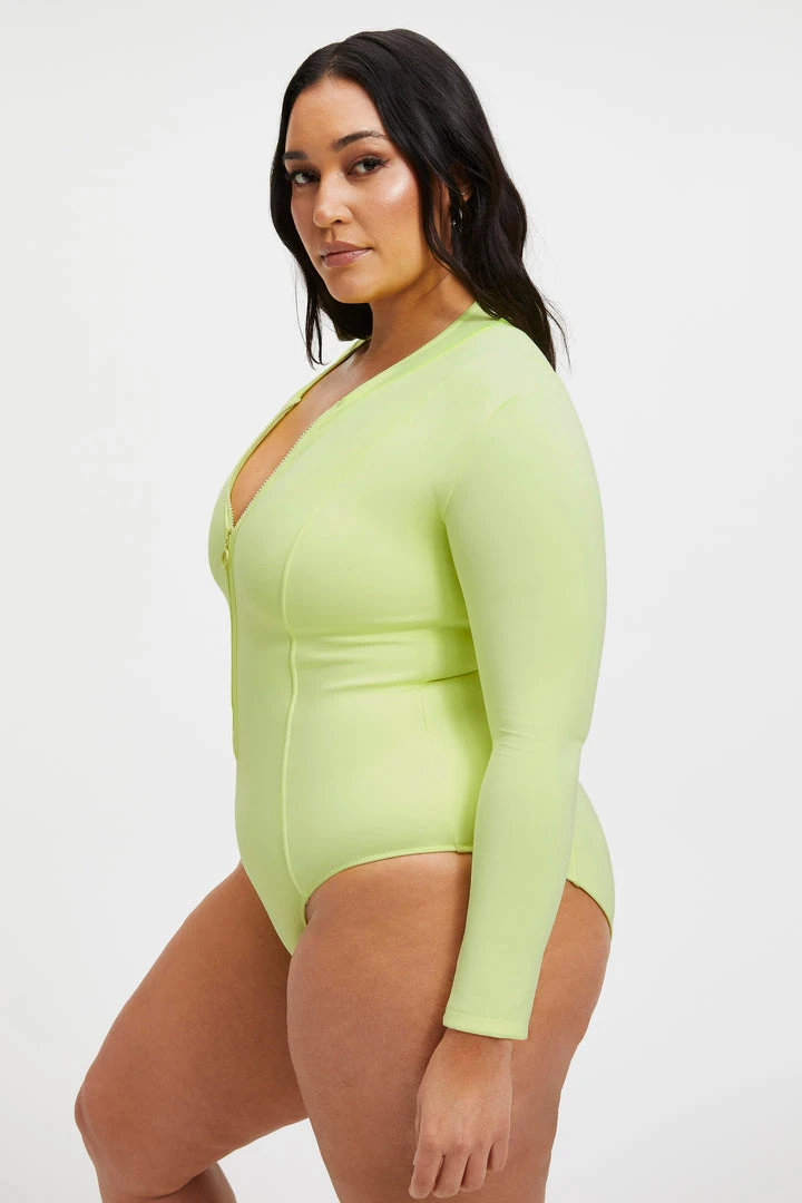 Coupon 😀 GOOD AMERICAN GOOD COMPRESSION SUIT | KEY LIME001 😍 8 GOOD AMERICAN GOOD COMPRESSION SUIT | KEY LIME001