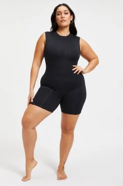GOOD AMERICAN One-Pieces GOOD COMPRESSION SLEEVELESS SUIT | BLACK001