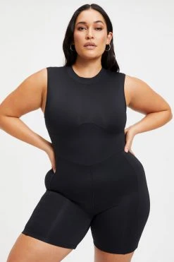GOOD AMERICAN One-Pieces GOOD COMPRESSION SLEEVELESS SUIT | BLACK001