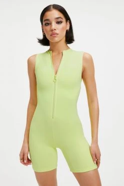 GOOD AMERICAN GOOD COMPRESSION SLEEVELESS SUIT | KEY LIME001 One-Pieces