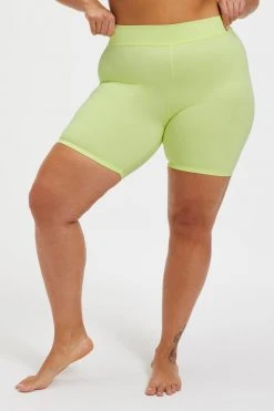 GOOD AMERICAN GOOD COMPRESSION SWIM SHORT | KEY LIME001 Bikini Bottoms