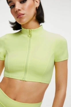 GOOD AMERICAN Bikini Tops GOOD COMPRESSION SWIM SHIRT | KEY LIME001