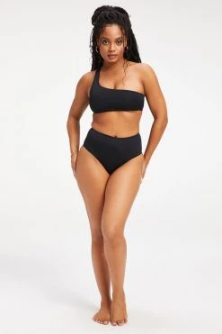 GOOD AMERICAN Bikini Bottoms GOOD COMPRESSION SWIM BRIEF | BLACK001