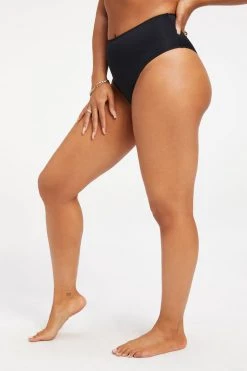 GOOD AMERICAN Bikini Bottoms GOOD COMPRESSION SWIM BRIEF | BLACK001